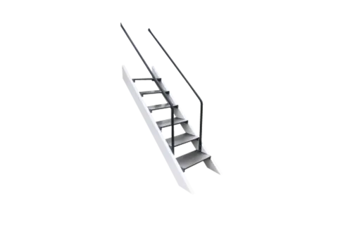 Stairs with Metal Handrails
