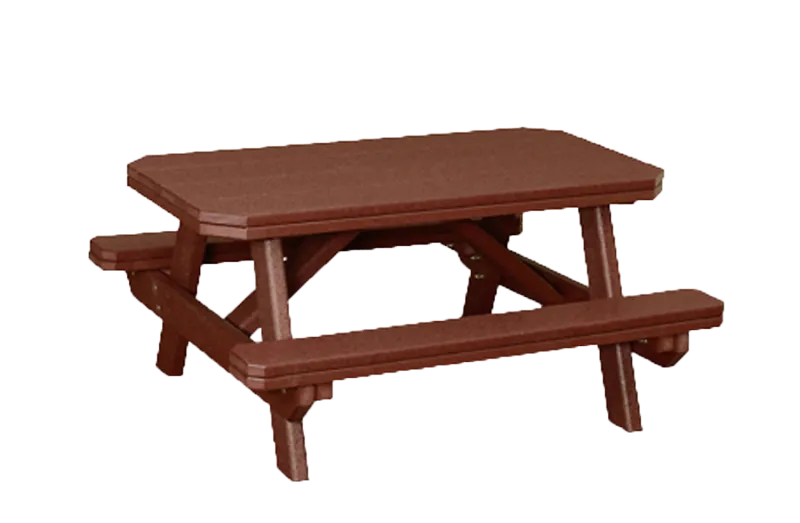Child's Traditional Picnic Table with attached Benches